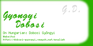 gyongyi dobosi business card