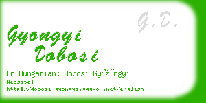 gyongyi dobosi business card